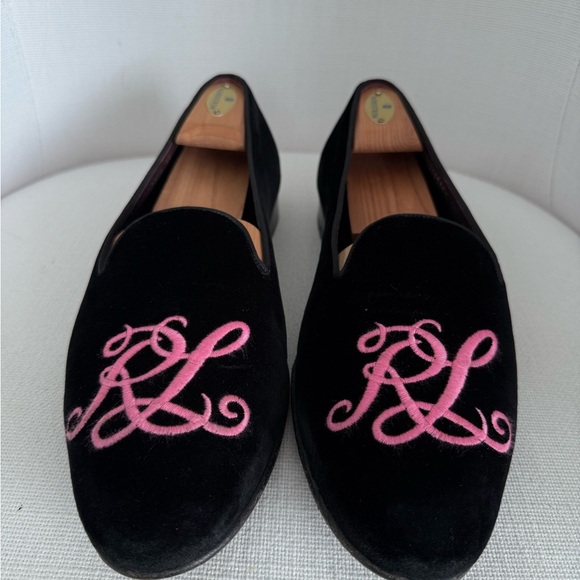 Ralph Lauren Purple Label Men’s Alonzo RL Velvet Loafers Size‎ 10 - Picture 1 of 14